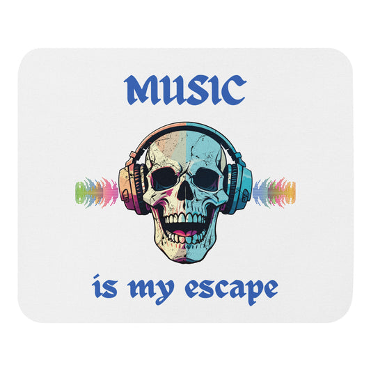 Music is My Escape Mouse Pad by EraofInk