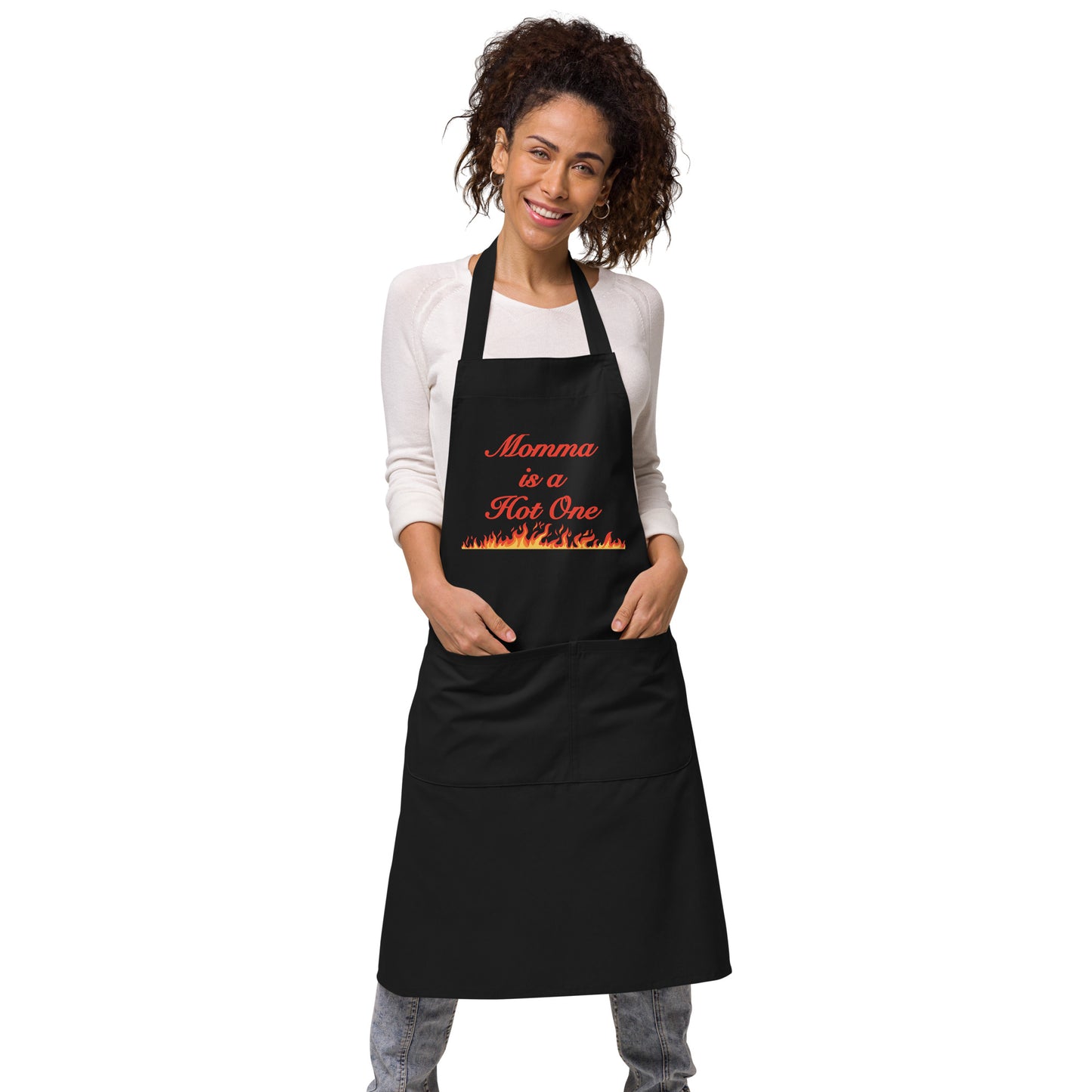 Momma is a Hot One Organic Cotton Apron by EraofInk