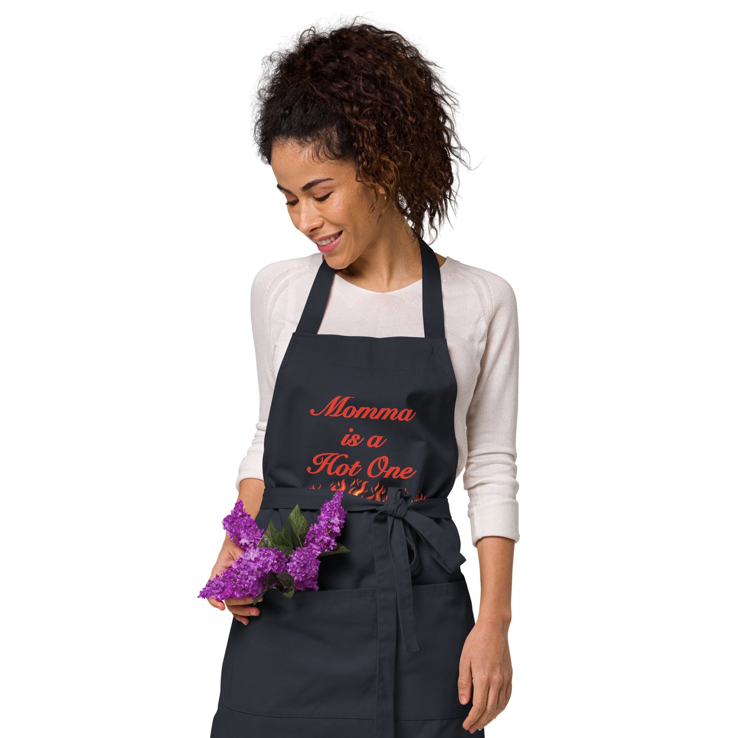 Momma is a Hot One Organic Cotton Apron by EraofInk