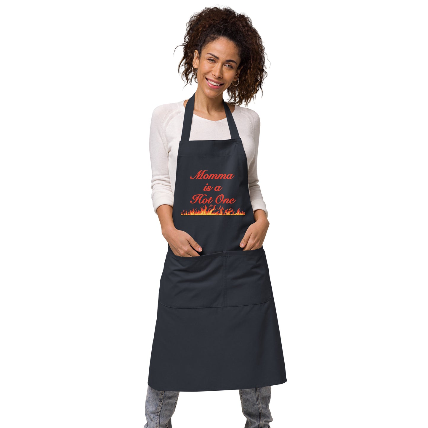 Momma is a Hot One Organic Cotton Apron by EraofInk