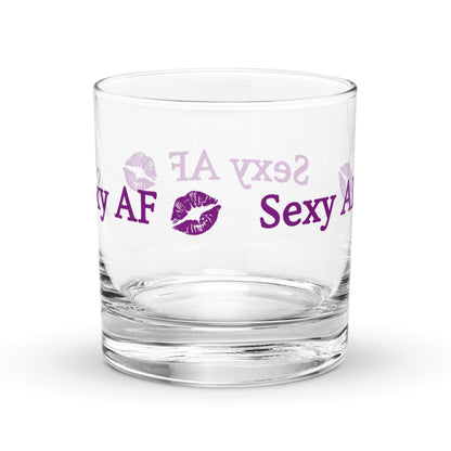 Sexy AF Rocks Glass by EraofInk