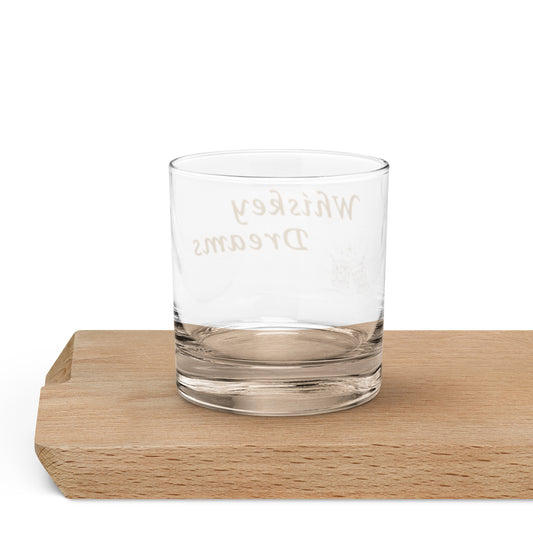 Whiskey Dreams for the Whiskey Drinker Rocks Glass by EraofInk