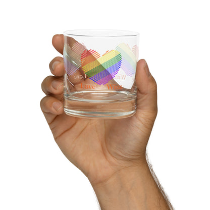 LGBTQ+ Love Wins Rocks Glass by EraofInk