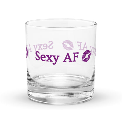 Sexy AF Rocks Glass by EraofInk