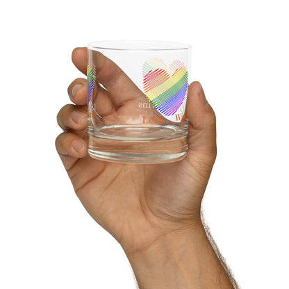 LGBTQ+ Love Wins Rocks Glass by EraofInk