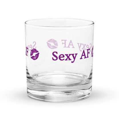 Sexy AF Rocks Glass by EraofInk