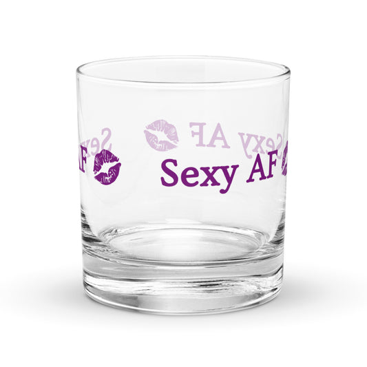 Sexy AF Rocks Glass by EraofInk