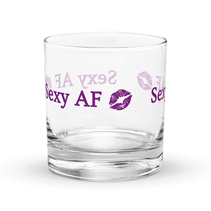 Sexy AF Rocks Glass by EraofInk