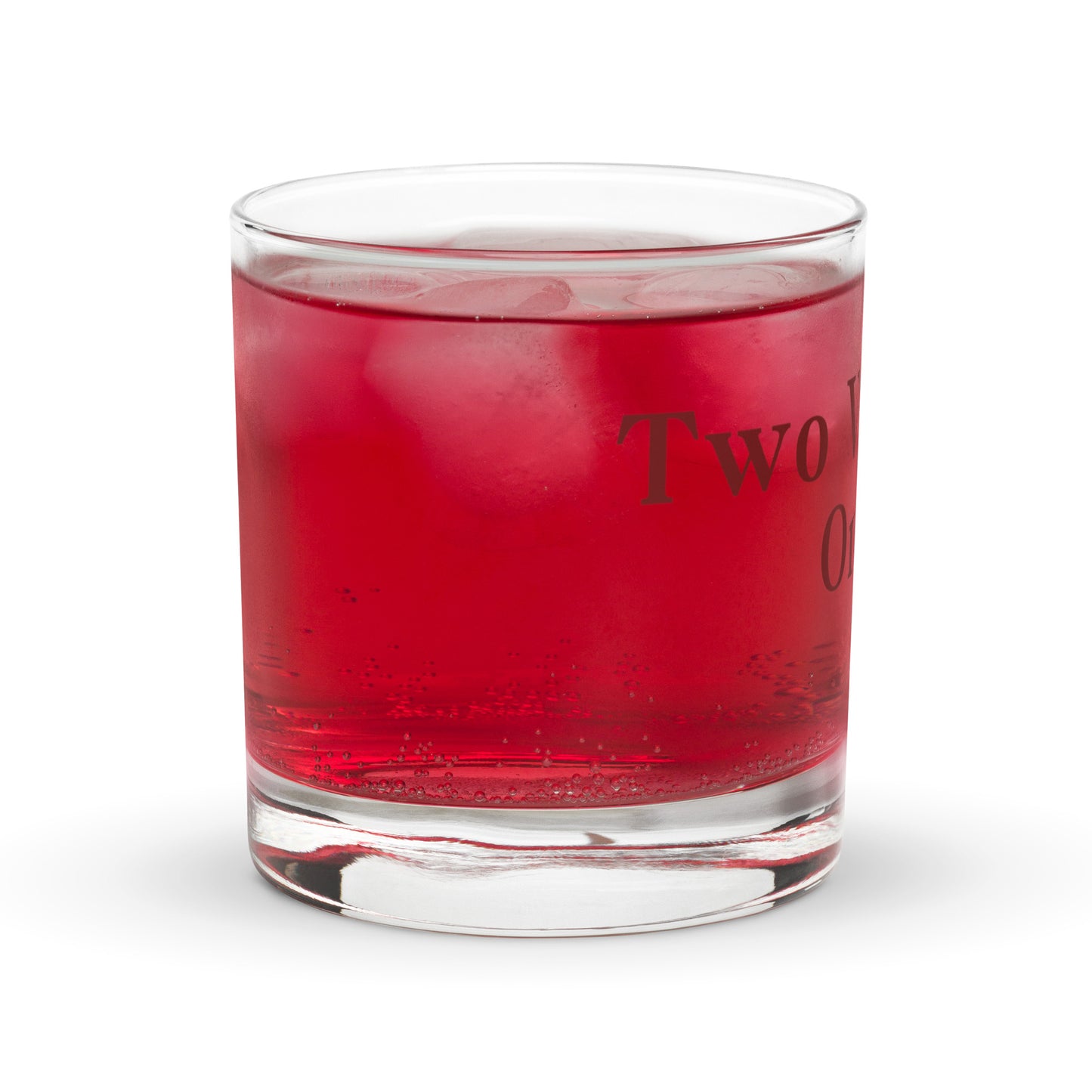 Two Words & One Finger Just for You Rocks Glass by EraofInk