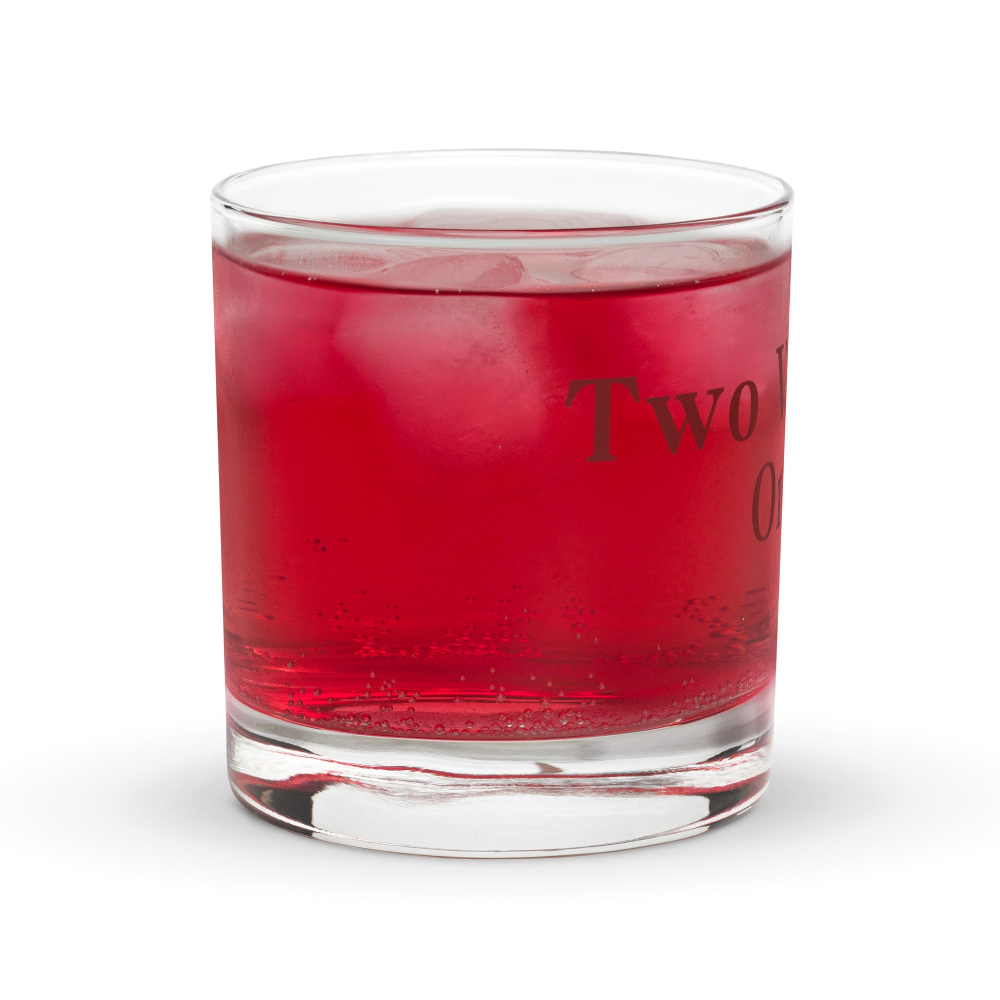 Two Words & One Finger Just for You Rocks Glass by EraofInk