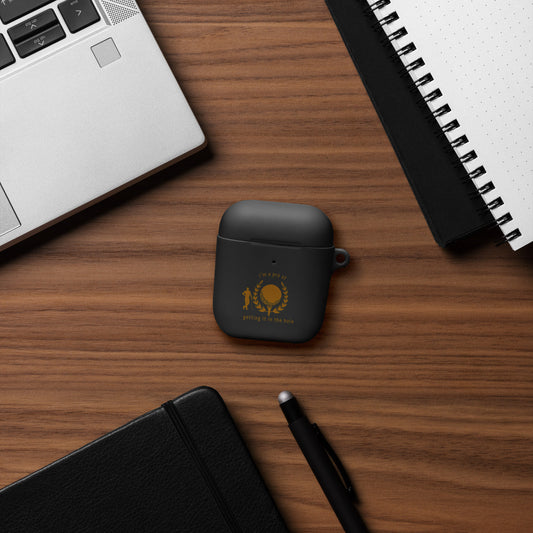 I'm a Pro at Getting It In the Hole Rubber Case for AirPods® by EraofInk