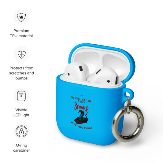 Never Let the Same Snake Bite You Twice Rubber Case for AirPods® by EraofInk