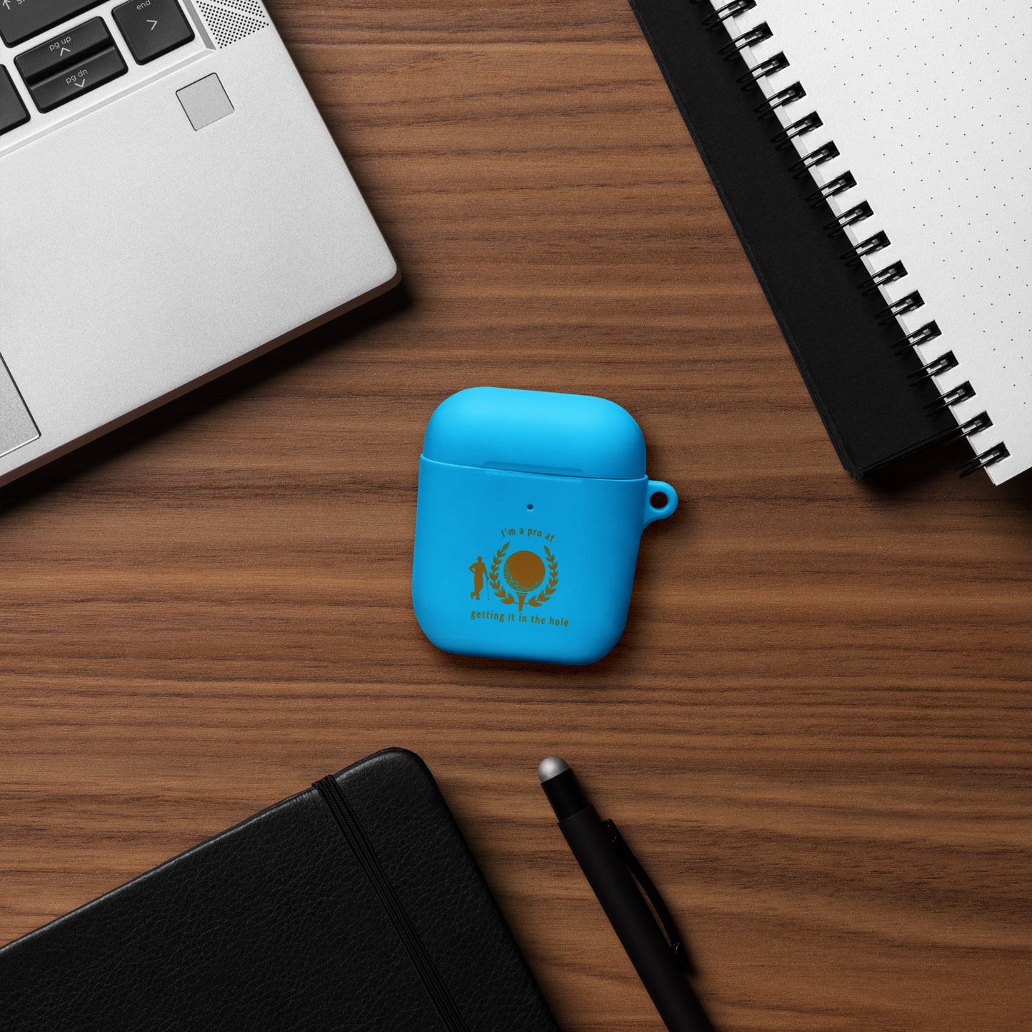 I'm a Pro at Getting It In the Hole Rubber Case for AirPods® by EraofInk