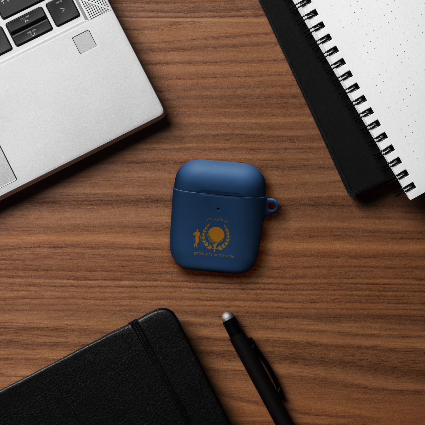 I'm a Pro at Getting It In the Hole Rubber Case for AirPods® by EraofInk