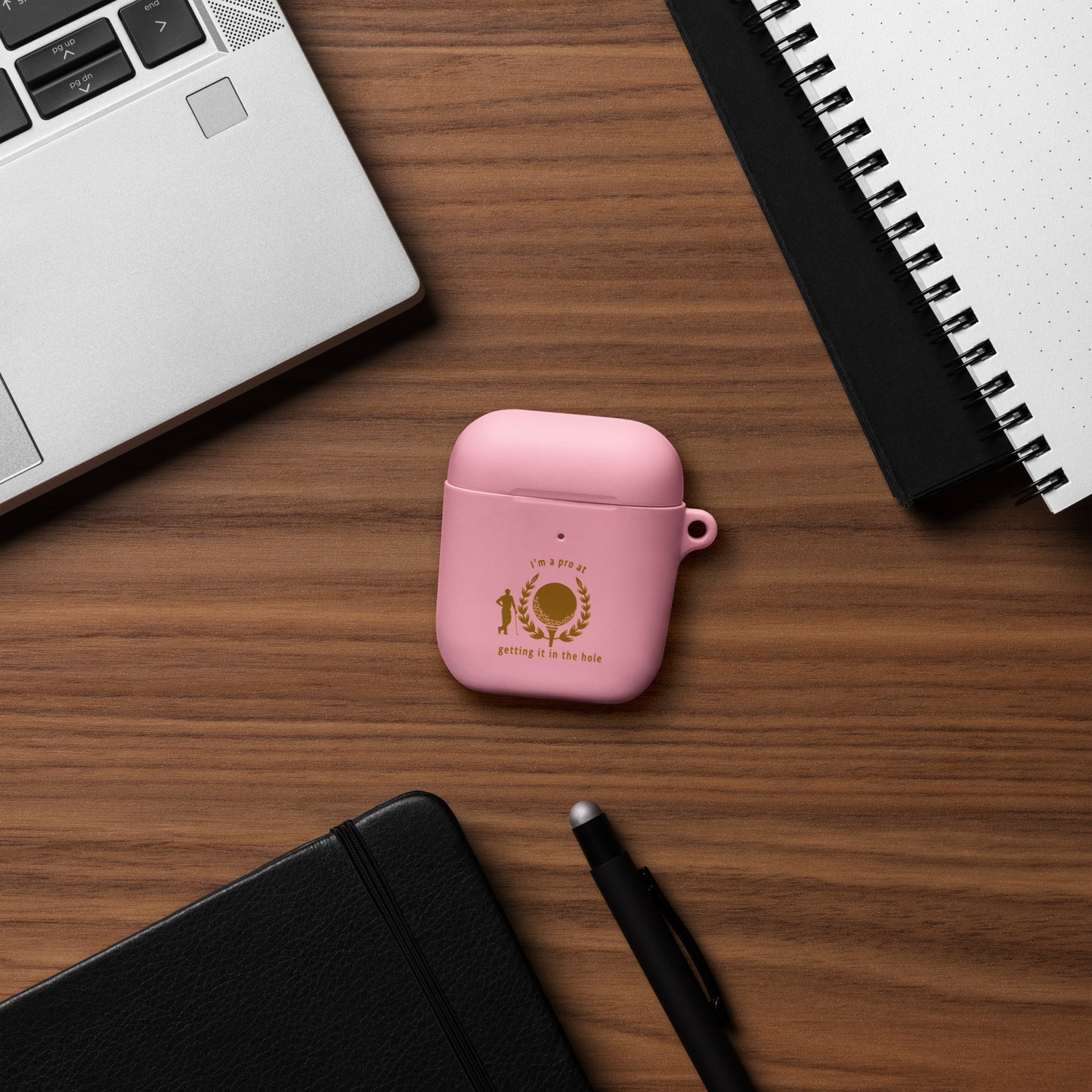 I'm a Pro at Getting It In the Hole Rubber Case for AirPods® by EraofInk