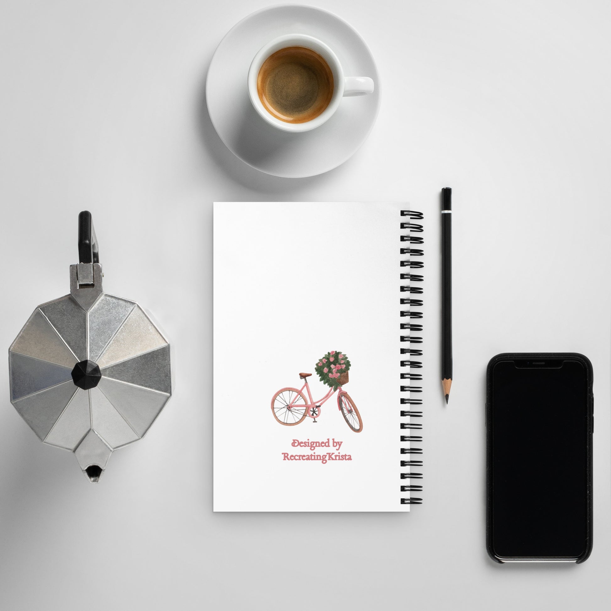 BonJour Paris Eiffel Tower Spiral Notebook by EraofInk