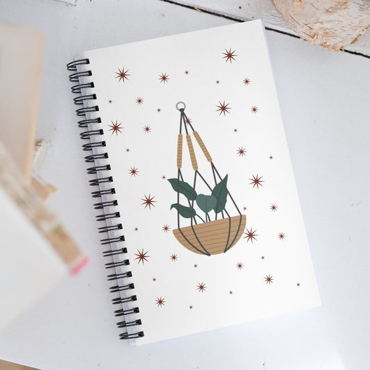 Boho Hanging Plant Spiral Notebook by EraofInk