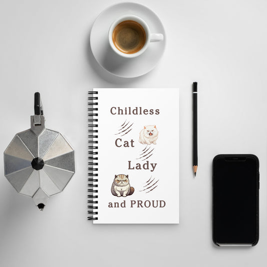 Childless Cat Lady & Proud Spiral Notebook by EraofInk