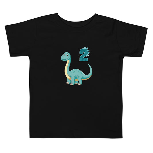 Dinosaur Shirt for 2nd Birthday Toddler Tee by EraofInk