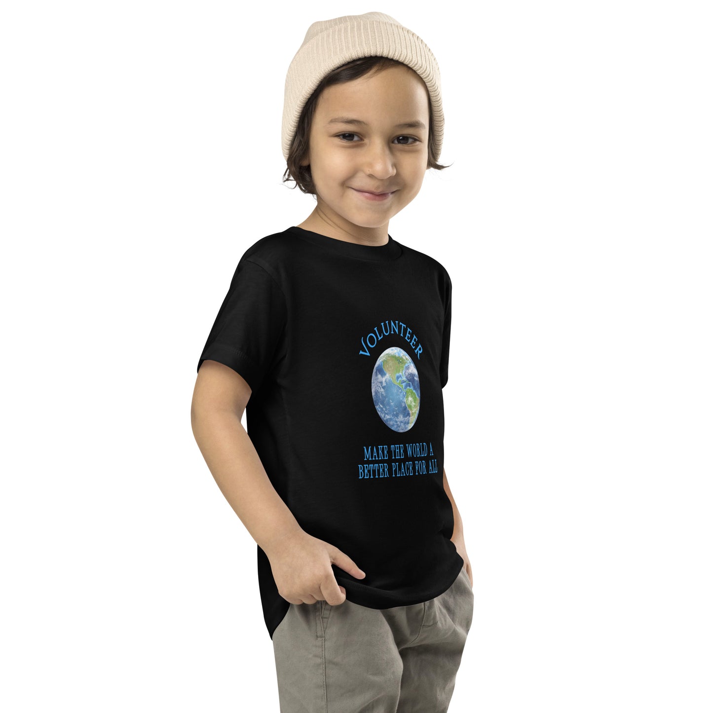 Volunteer Make the World a Better Place for all Toddler Unisex Short Sleeve Tee by EraofInk