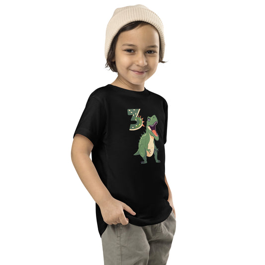 Toddler Dinosaur Tee for 3rd Birthday Dinosaur Tee for Boy Birthday by EraofInk