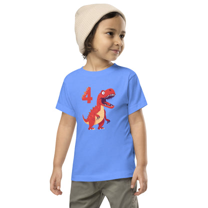 Toddler Dinosaur Tee for 4th Birthday Kid's Dinosaur Tee by EraofInk