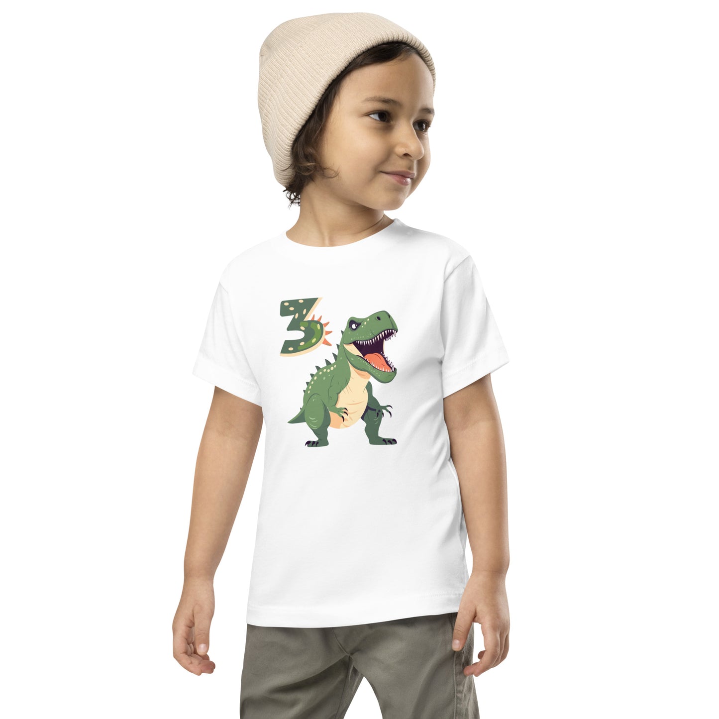 Toddler Dinosaur Tee for 3rd Birthday Dinosaur Tee for Boy Birthday by EraofInk