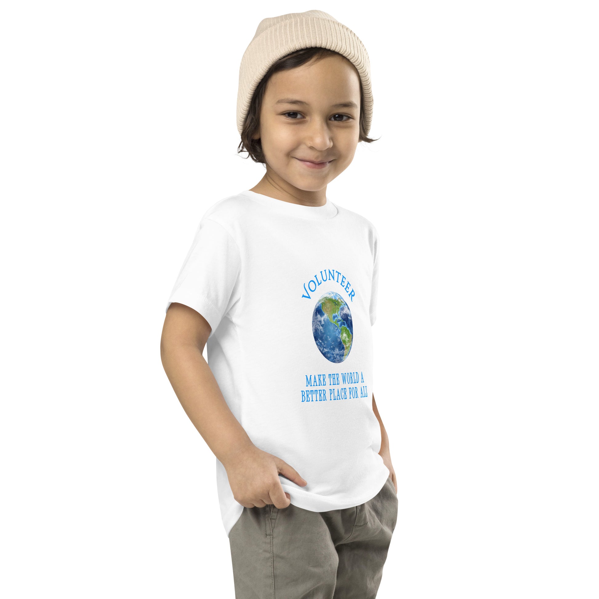 Volunteer Make the World a Better Place for all Toddler Unisex Short Sleeve Tee by EraofInk
