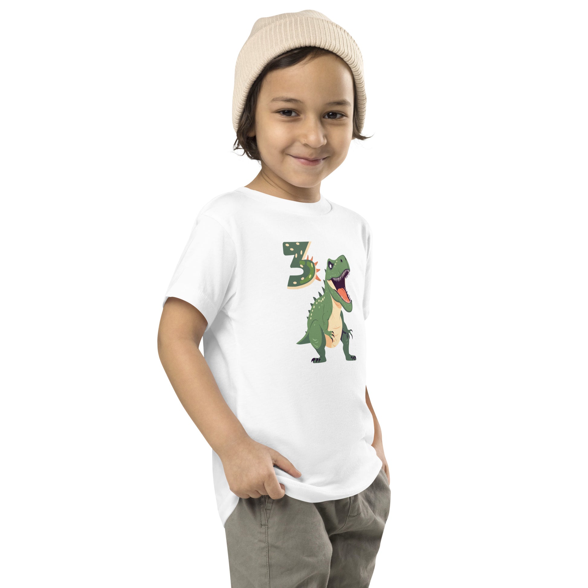 Toddler Dinosaur Tee for 3rd Birthday Dinosaur Tee for Boy Birthday by EraofInk