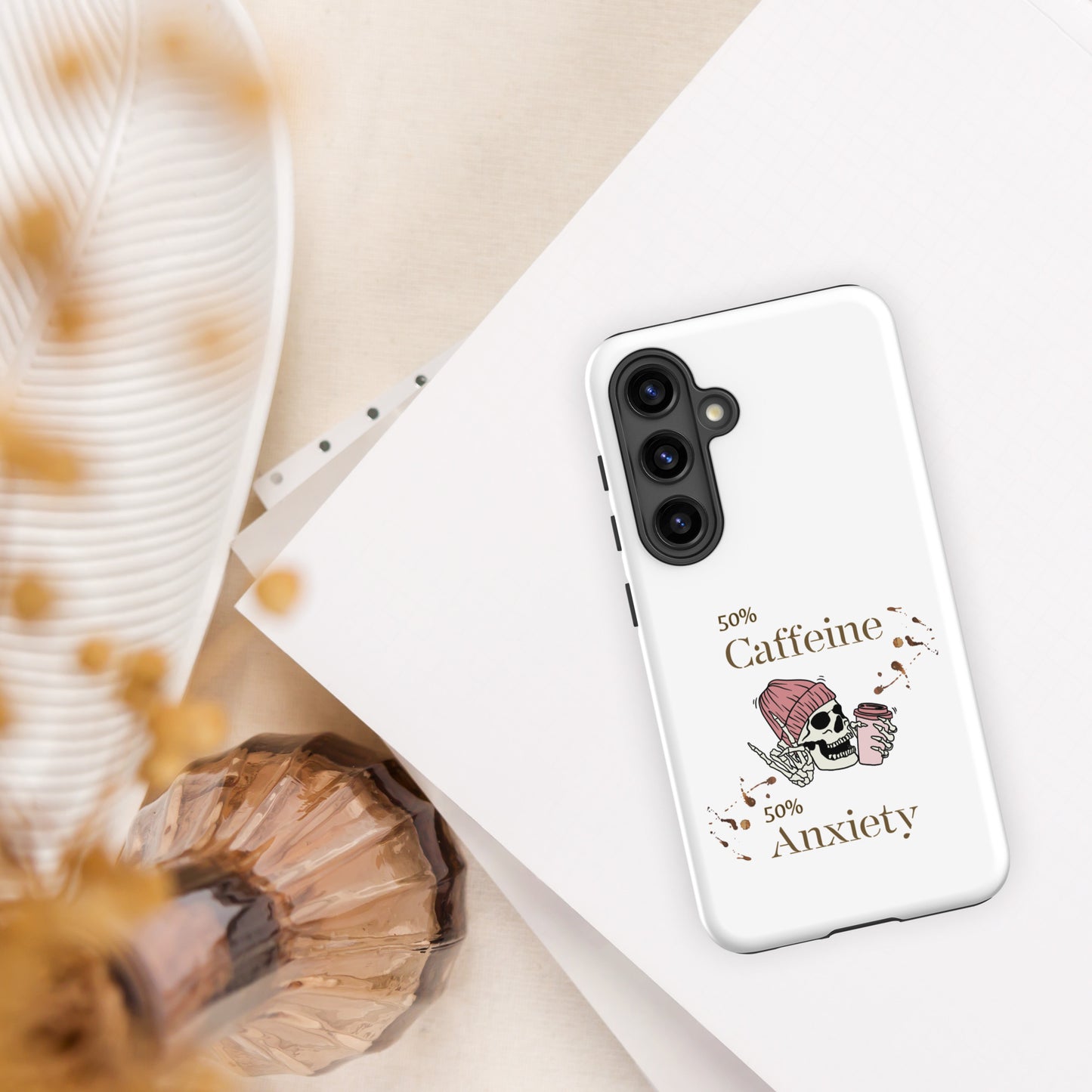 50% Caffeine 50% Anxiety Tough Case for Samsung® by EraofInk