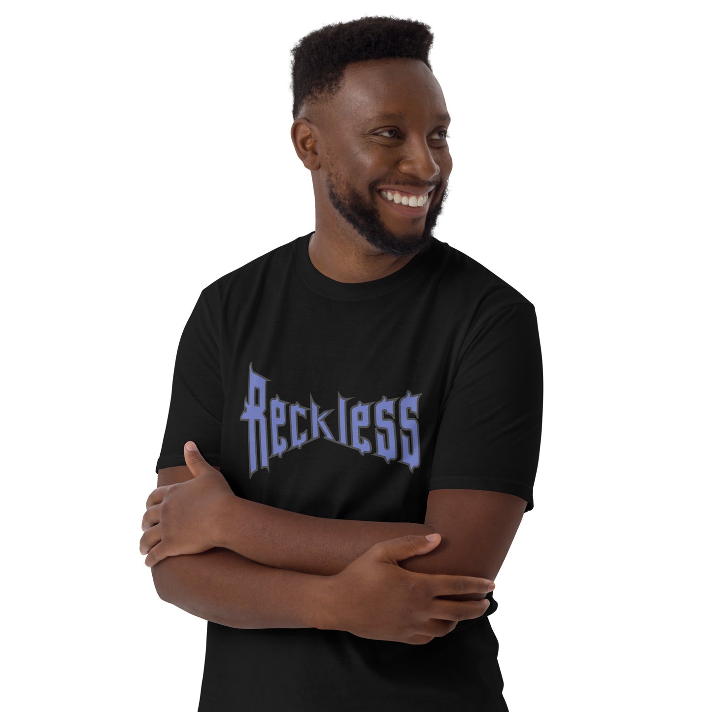Reckless with Warped Font Unisex Tee by EraofInk