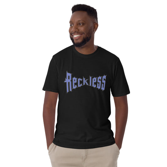 Reckless with Warped Font Unisex Tee by EraofInk