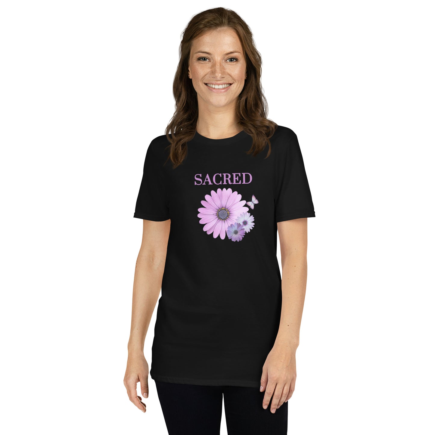 Sacred Floral Design Unisex Tee by EraofInk