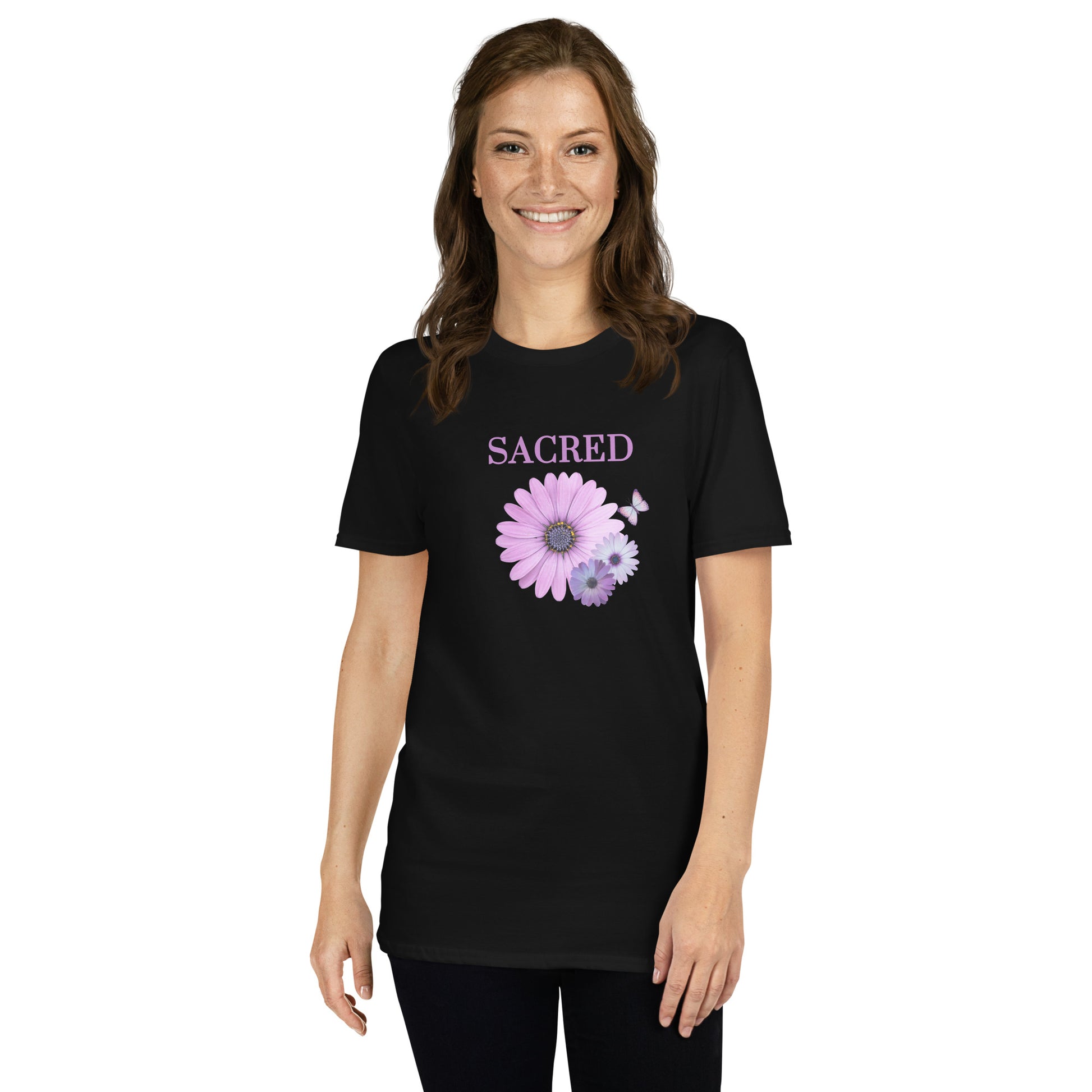 Sacred Floral Design Unisex Tee by EraofInk