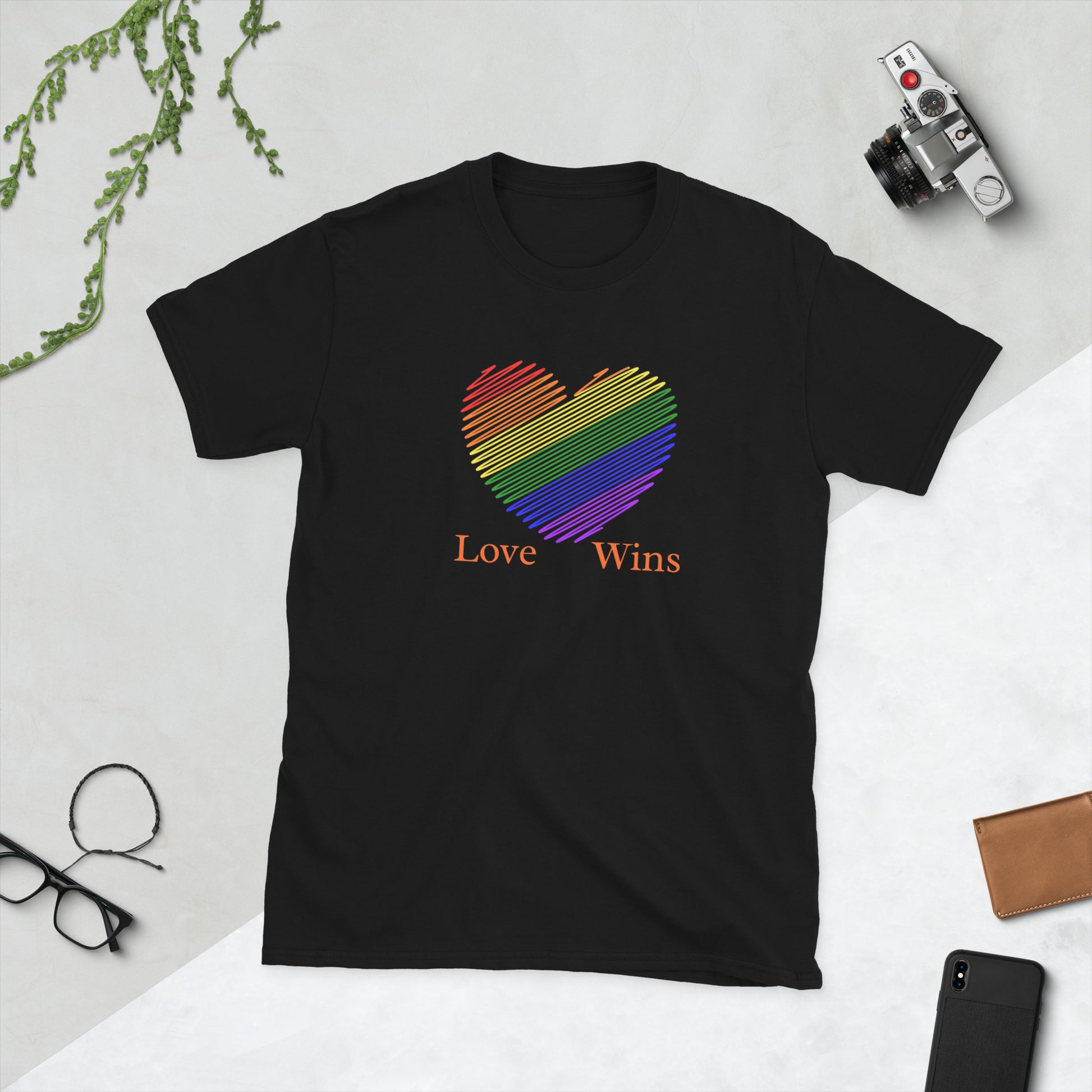 Love Wins LGBTQ+ Equality Love for All Unisex Tee by EraofInk
