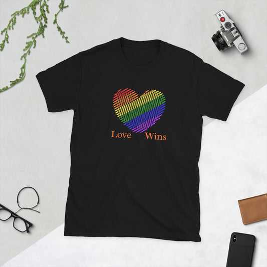 Love Wins LGBTQ+ Equality Love for All Unisex Tee by EraofInk