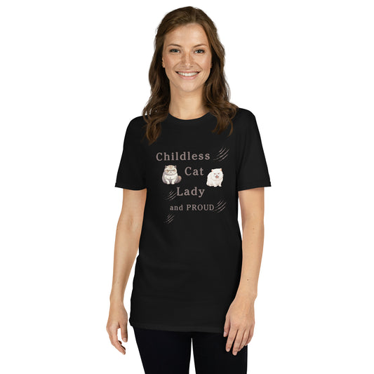 Childless Cat Lady & Proud Unisex Tee by EraofInk