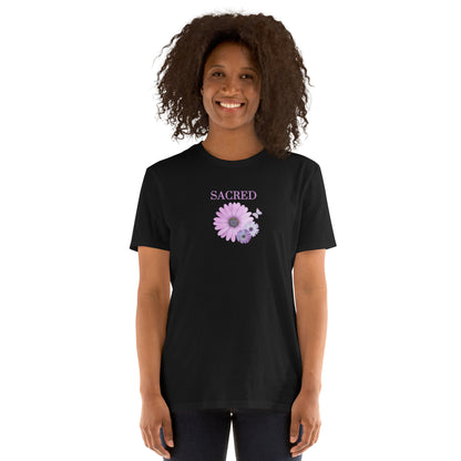 Sacred Floral Design Unisex Tee by EraofInk