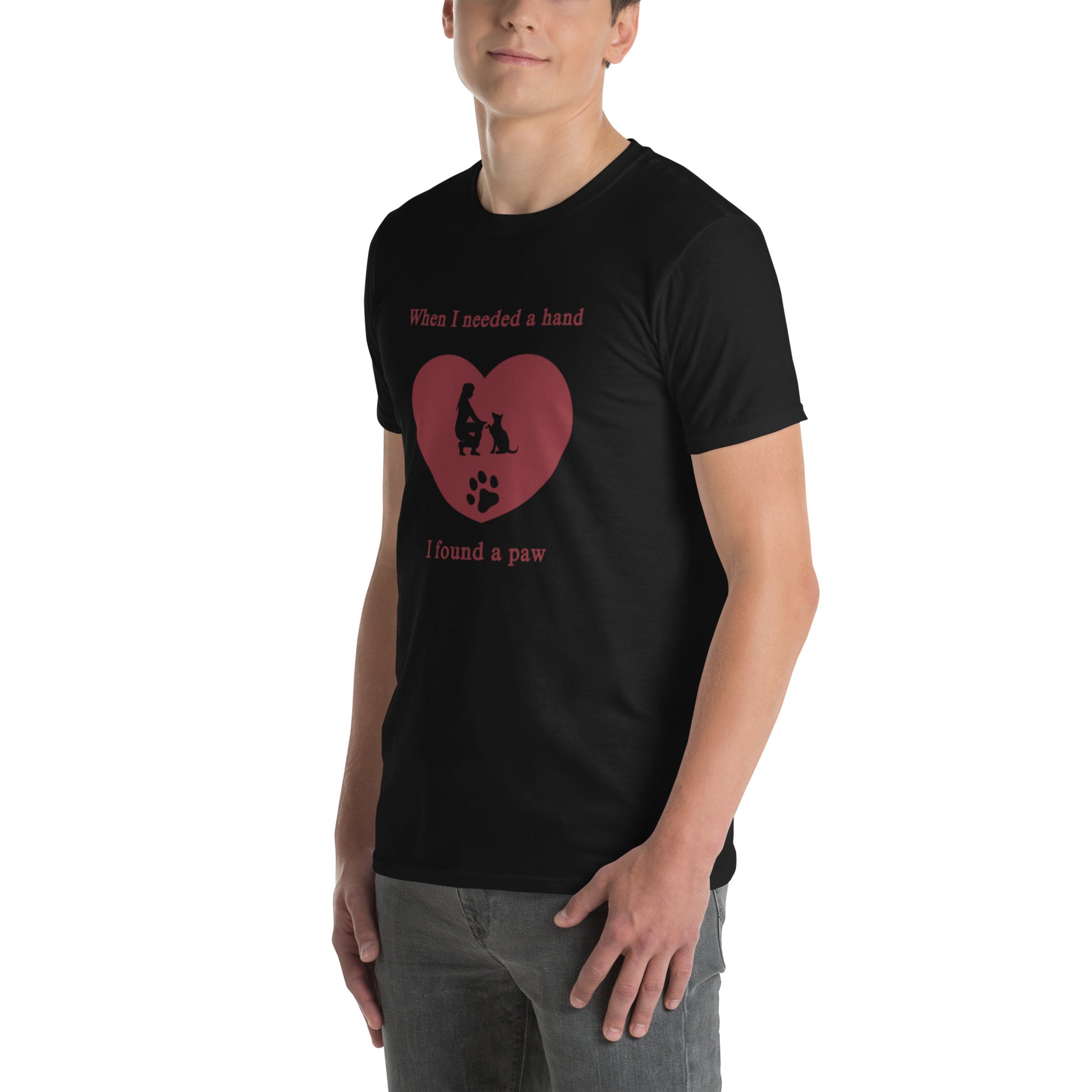 When I Needed a Hand I Found a Paw Dog Lover Tee Uniisex by EraofInk