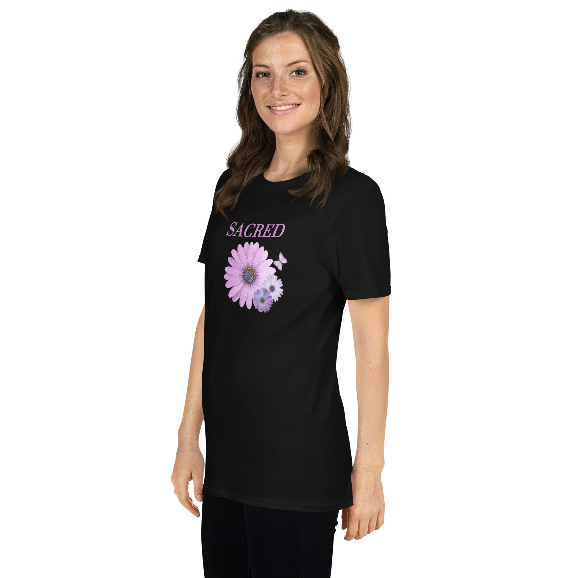 Sacred Floral Design Unisex Tee by EraofInk