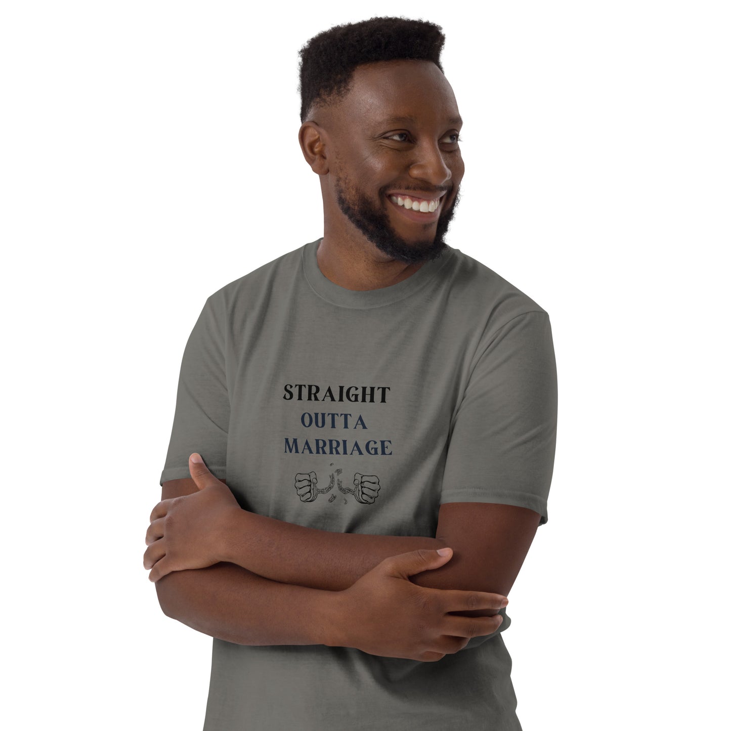 Humorous Divorce Tee Straight Outta Marriage Unisex Tee by EraofInk