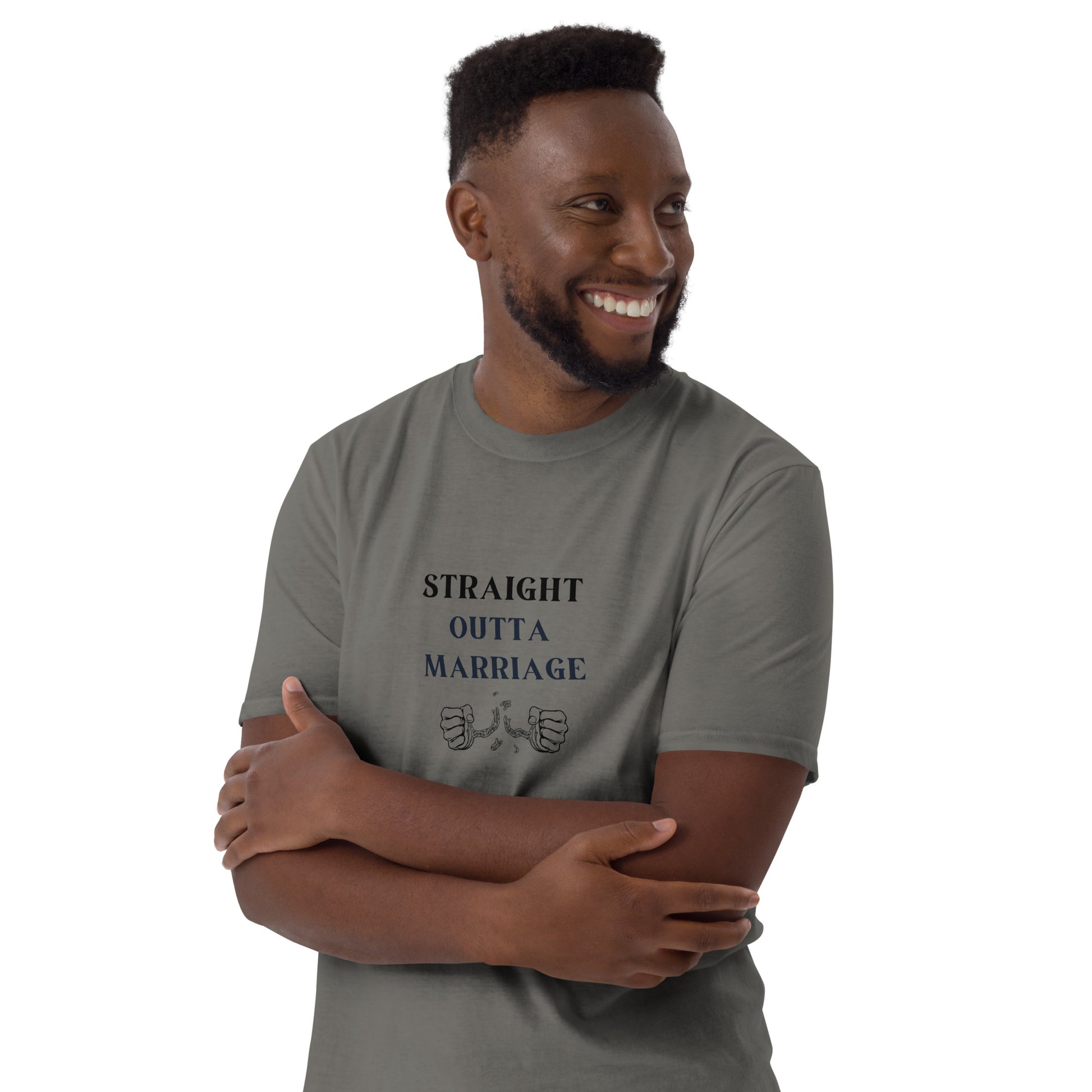 Humorous Divorce Tee Straight Outta Marriage Unisex Tee by EraofInk