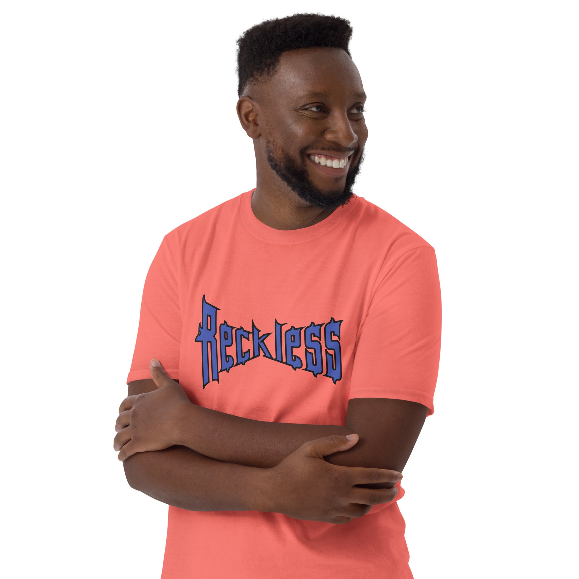 Reckless with Warped Font Unisex Tee by EraofInk