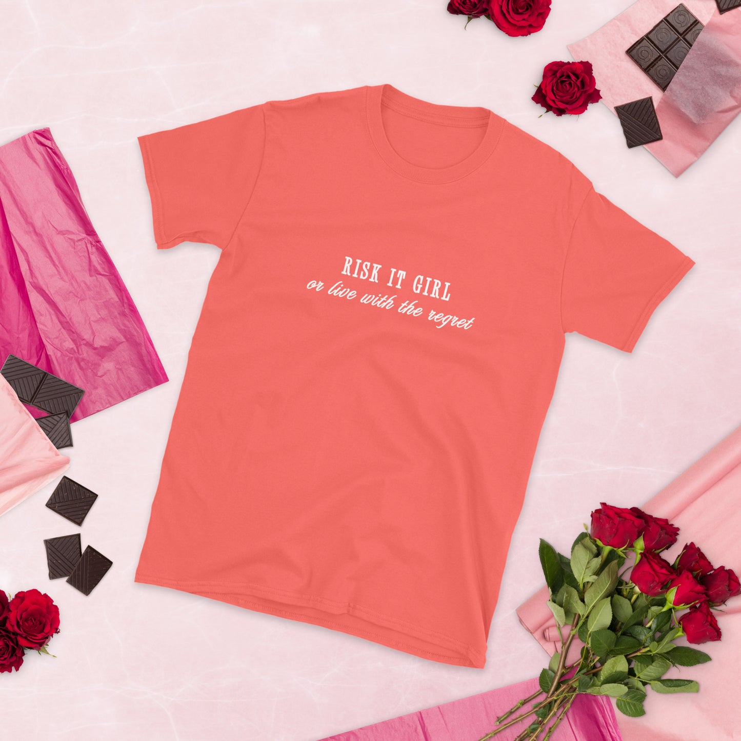 Risk It Girl or Live with the Regret Unisex Tee by RecreatingKrista