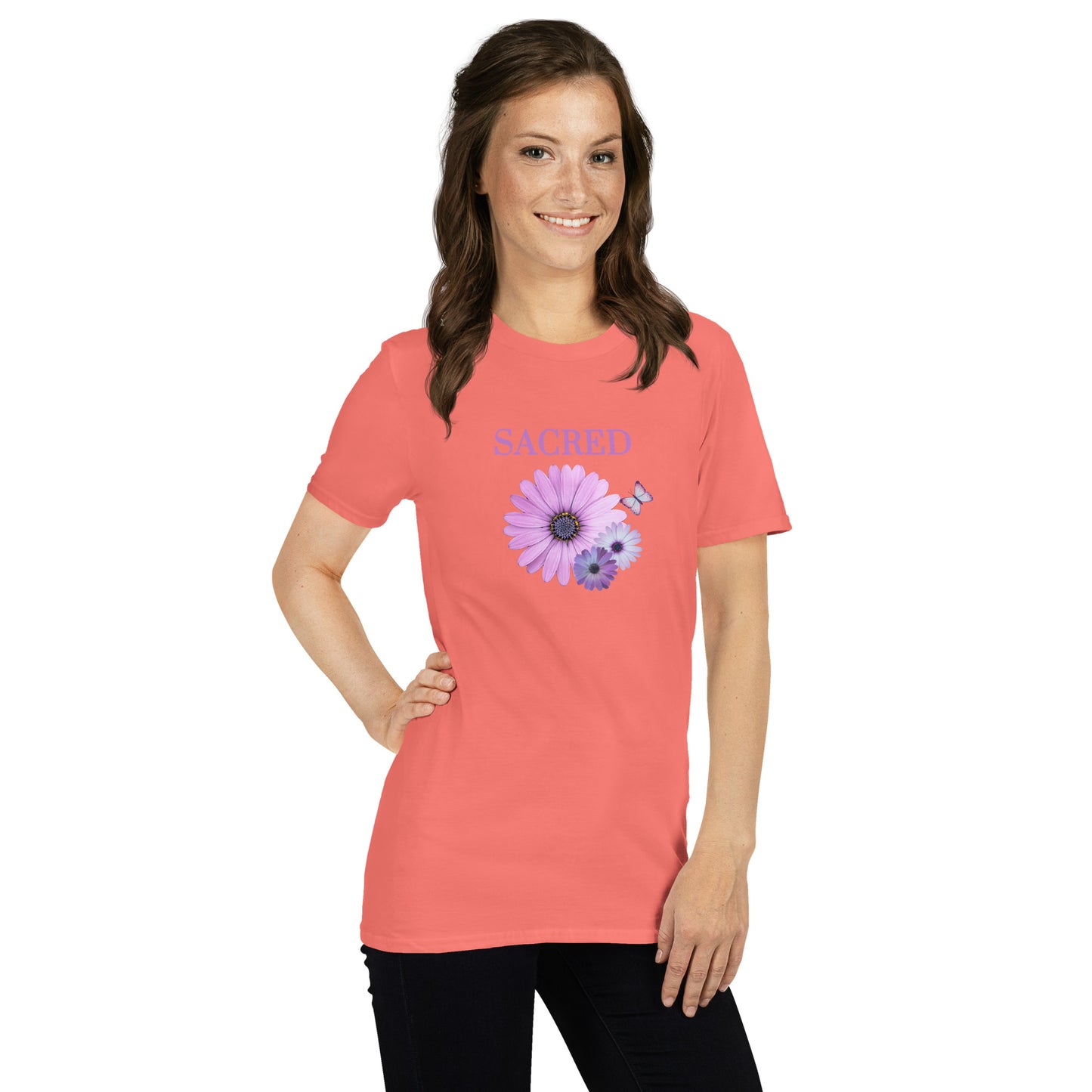 Sacred Floral Design Unisex Tee by EraofInk