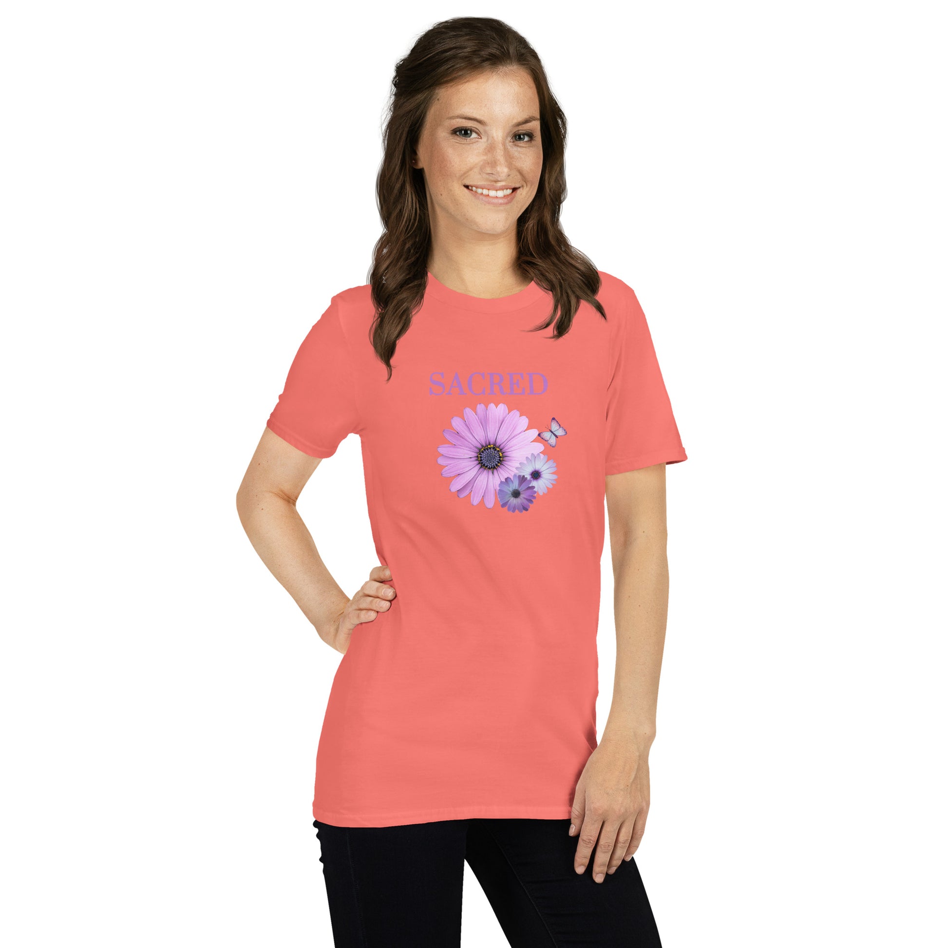 Sacred Floral Design Unisex Tee by EraofInk