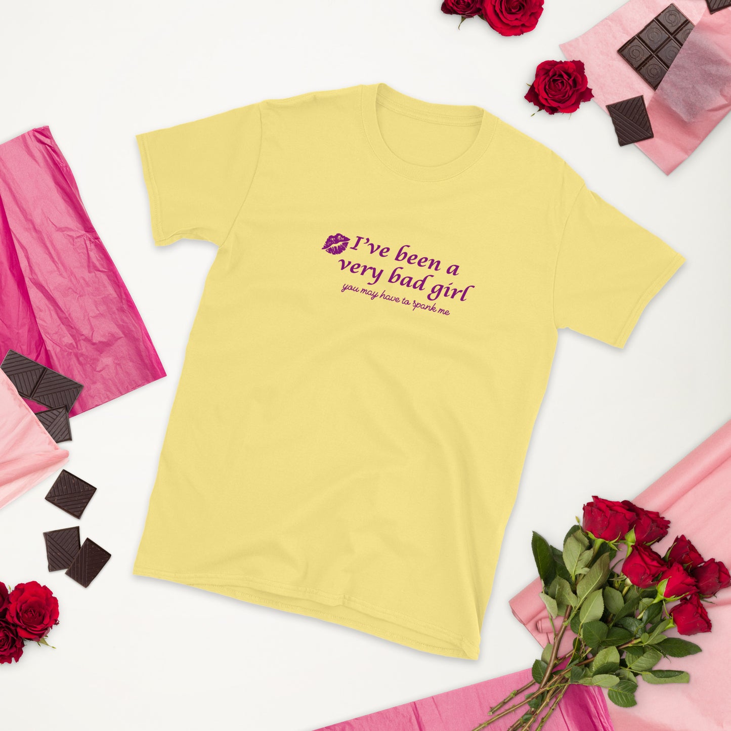 I've Been A Very Bad Girl You Might Have To Spank Me Unisex Tee by EraofInk
