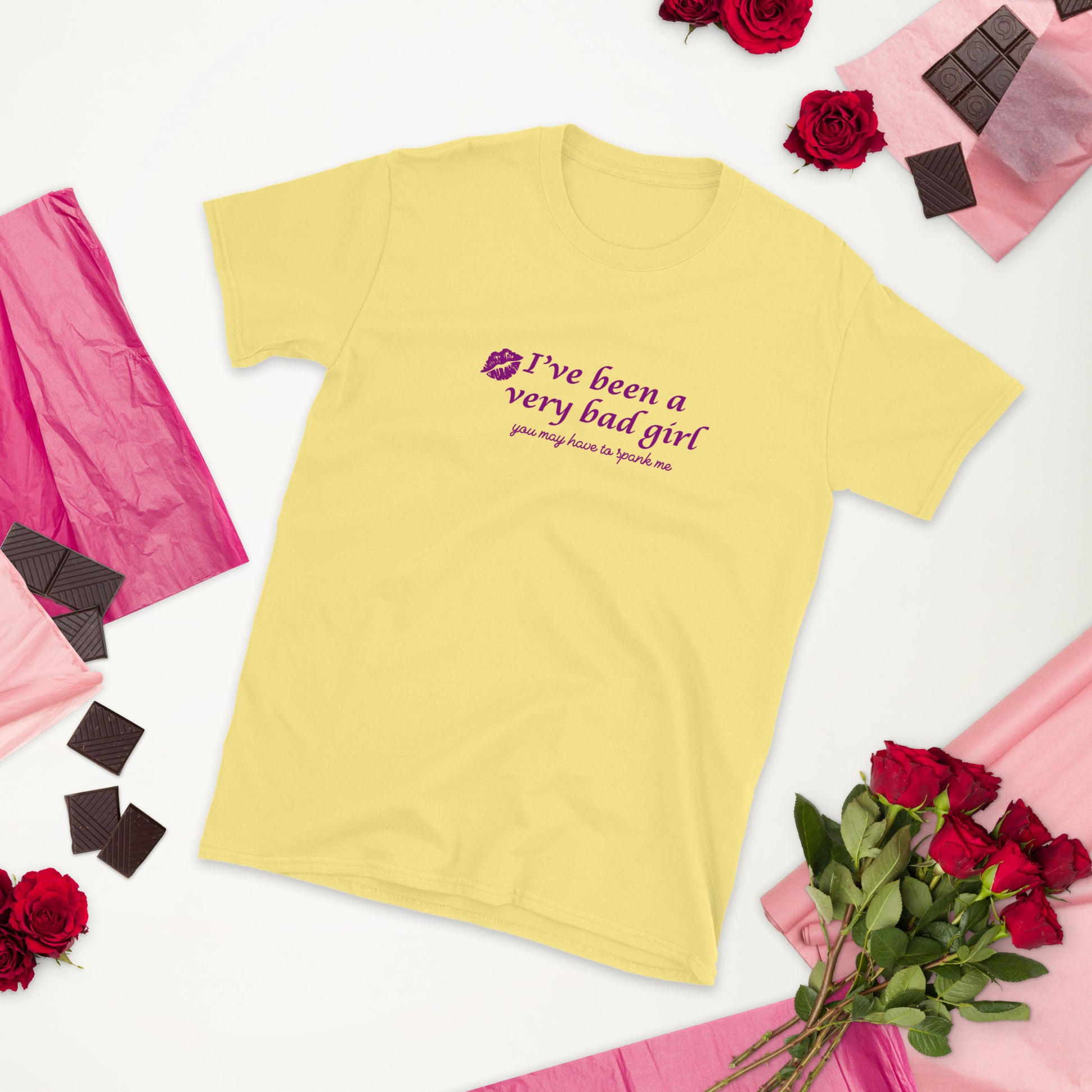 I've Been A Very Bad Girl You Might Have To Spank Me Unisex Tee by EraofInk