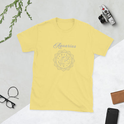 Aquarius Astrological Sign Horoscope Unisex Tee by EraofInk