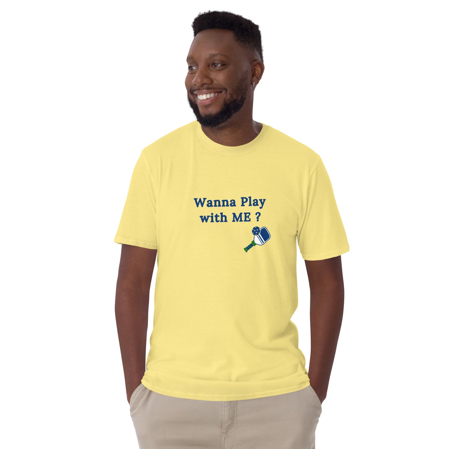 Wanna Play With Me? Pickleballo Unisex Tee by EraofInk